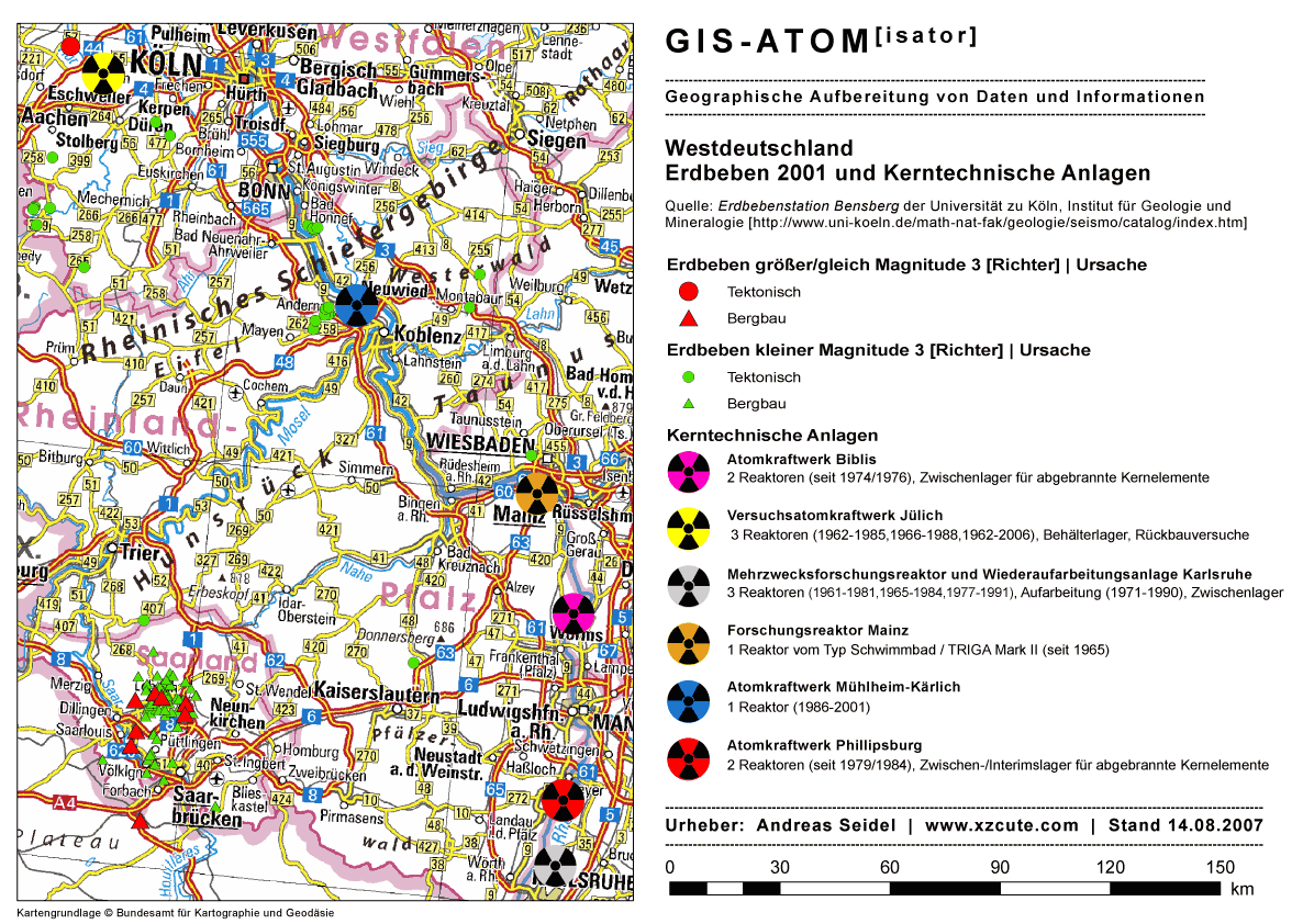 Nuclear Power and Earthquake Endangerment along Rhine plain | Kernkraft und Erdbebengefhrdung entlang der Rheinebene [2001]