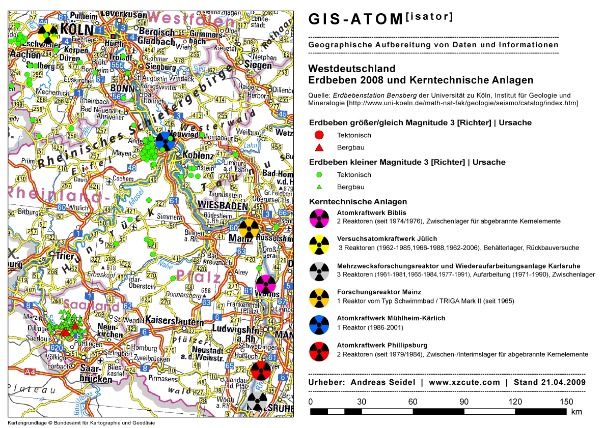 Nuclear Power and Earthquake Endangerment along Rhine plain | Kernkraft und Erdbebengef�hrdung entlang der Rheinebene [2008]