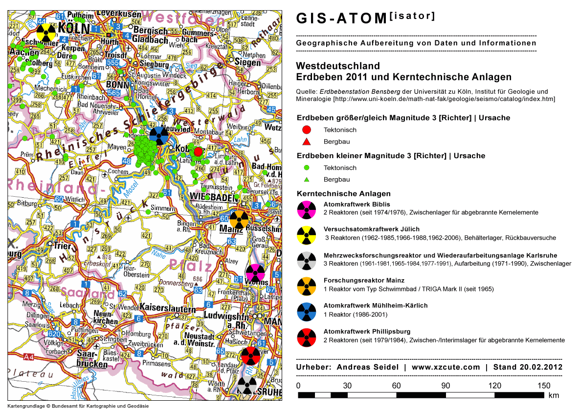 Nuclear Power and Earthquake Endangerment along Rhine plain | Kernkraft und Erdbebengef�hrdung entlang der Rheinebene [2011]