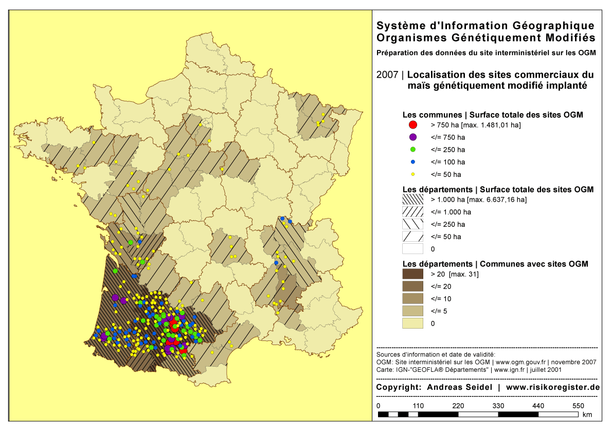 Ma�s g�n�tiquement modifi� | Les sites commerciaux en France [2007]