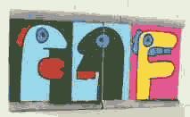 Bastelbogen, Paper Model, Berliner Mauer, Berlin Wall, Mur de Berlin, East Side Gallery | Thierry Noir: Mauerkpfe